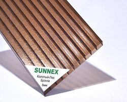 Сотовый поликарбонат КОЛОТЫЙ-ЛЁД коричневый